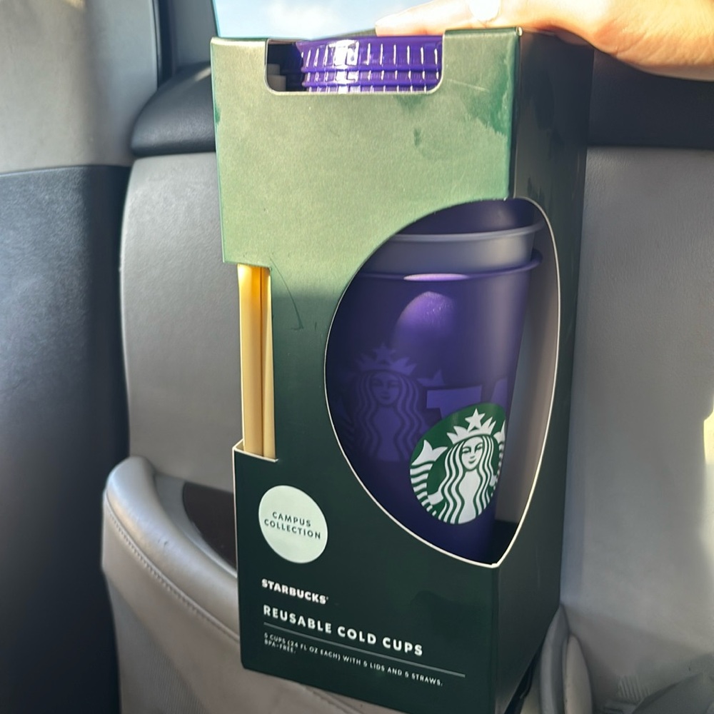 UW collage Starbucks reusable cold cups